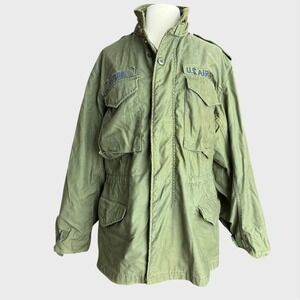 Vintage Small US Air Force Field Jacket Military Coat Olive Drab Wasteland Week.